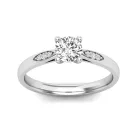 Ékszerpalota eljegyzési gyűrű 0,4ct H/SI gyémánttal BRK606 platina