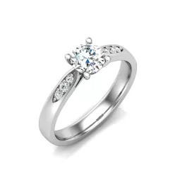   Ékszerpalota eljegyzési gyűrű 0,4ct gyémánttal BRK606 platina