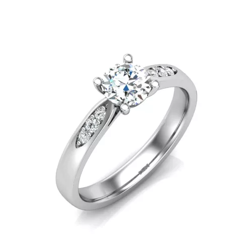 Ékszerpalota eljegyzési gyűrű 0,4ct gyémánttal BRK606 platina