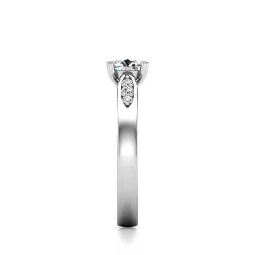 Ékszerpalota eljegyzési gyűrű 0,4ct H/SI gyémánttal BRK606 rozé arany