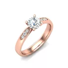 Ékszerpalota eljegyzési gyűrű 0,4ct gyémánttal BRK606 rozé arany