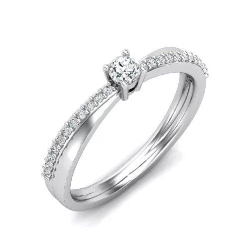 Ékszerpalota eljegyzési gyűrű 0,1ct gyémánttal BRK607 platina