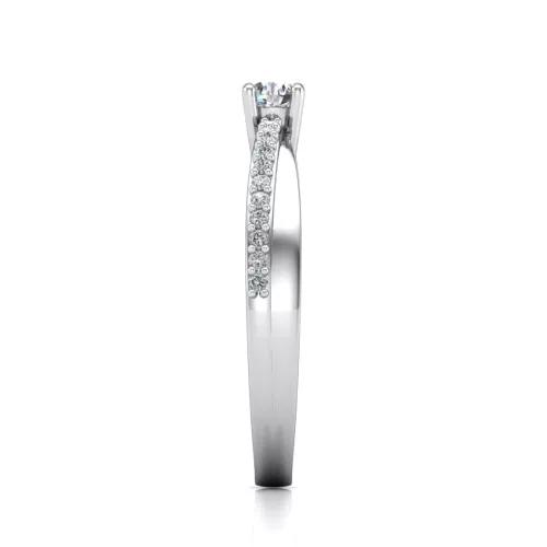 Ékszerpalota eljegyzési gyűrű 0,1ct gyémánttal BRK607 platina