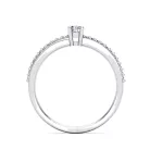 Ékszerpalota eljegyzési gyűrű 0,1ct gyémánttal BRK607 platina