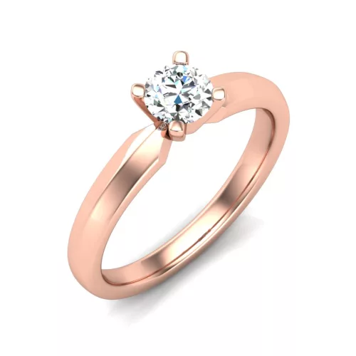 Ékszerpalota eljegyzési gyűrű 0,3ct H/SI gyémánttal BRK608 rozé arany