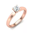 Ékszerpalota eljegyzési gyűrű 0,3ct gyémánttal BRK608 rozé arany