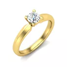 Ékszerpalota eljegyzési gyűrű 0,3ct G/VS gyémánttal BRK608 sárga arany