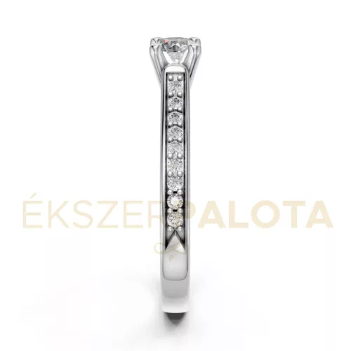 Ékszerpalota eljegyzési gyűrű 0,25ct H/SI gyémánttal BRK609 fehér arany