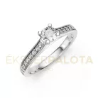 Ékszerpalota eljegyzési gyűrű 0,3ct gyémánttal BRK609 fehér arany