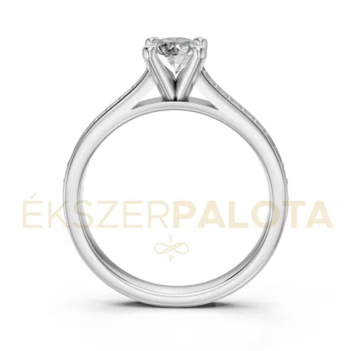 Ékszerpalota eljegyzési gyűrű 0,4ct H/SI gyémánttal BRK609 fehér arany