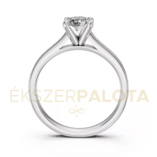 Ékszerpalota eljegyzési gyűrű 1ct gyémánttal BRK609 fehér arany