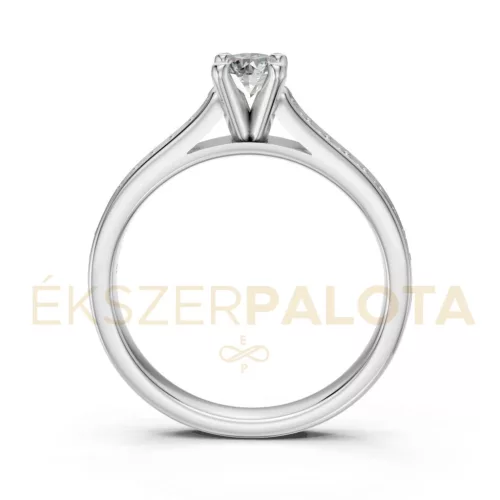 Ékszerpalota eljegyzési gyűrű 0,25ct G/VS gyémánttal BRK609 platina