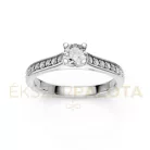 Ékszerpalota eljegyzési gyűrű 0,3ct H/SI gyémánttal BRK609 platina
