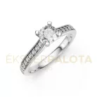 Ékszerpalota eljegyzési gyűrű 0,5ct G/VS gyémánttal BRK609 platina