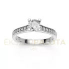 Ékszerpalota eljegyzési gyűrű 0,5ct G/VS gyémánttal BRK609 platina