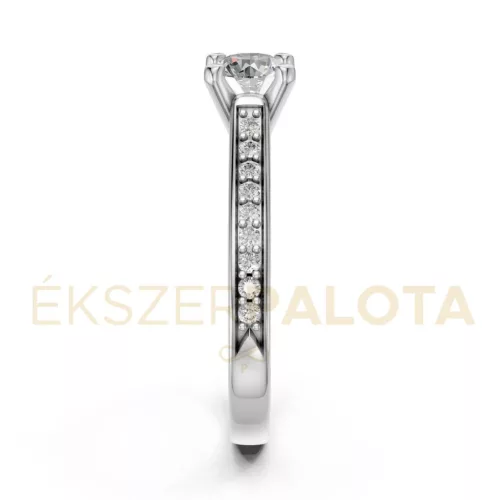 Ékszerpalota eljegyzési gyűrű 0,5ct gyémánttal BRK609 platina