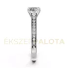 Ékszerpalota eljegyzési gyűrű 1ct G/VS gyémánttal BRK609 platina