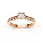 Ékszerpalota eljegyzési gyűrű 0,25ct gyémánttal BRK609 rozé arany