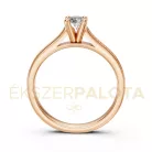 Ékszerpalota eljegyzési gyűrű 0,3ct H/SI gyémánttal BRK609 rozé arany