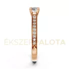 Ékszerpalota eljegyzési gyűrű 0,3ct gyémánttal BRK609 rozé arany