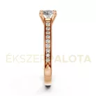 Ékszerpalota eljegyzési gyűrű 0,4ct G/VS gyémánttal BRK609 rozé arany