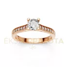 Ékszerpalota eljegyzési gyűrű 0,4ct H/SI gyémánttal BRK609 rozé arany