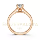 Ékszerpalota eljegyzési gyűrű 0,5ct G/VS gyémánttal BRK609 rozé arany