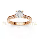 Ékszerpalota eljegyzési gyűrű 0,8ct gyémánttal BRK609 rozé arany
