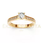 Ékszerpalota eljegyzési gyűrű 0,3ct H/SI gyémánttal BRK609 sárga arany
