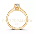Ékszerpalota eljegyzési gyűrű 0,5ct G/VS gyémánttal BRK609 sárga arany