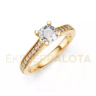 Ékszerpalota eljegyzési gyűrű 0,5ct H/SI gyémánttal BRK609 sárga arany