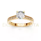 Ékszerpalota eljegyzési gyűrű 0,8ct H/SI gyémánttal BRK609 sárga arany