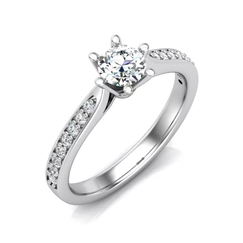 Ékszerpalota eljegyzési gyűrű 0,4ct G/VS gyémánttal BRK610 platina
