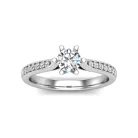 Ékszerpalota eljegyzési gyűrű 0,4ct G/VS gyémánttal BRK610 platina