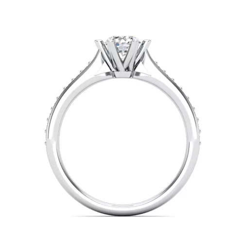 Ékszerpalota eljegyzési gyűrű 0,4ct G/VS gyémánttal BRK610 sárga arany