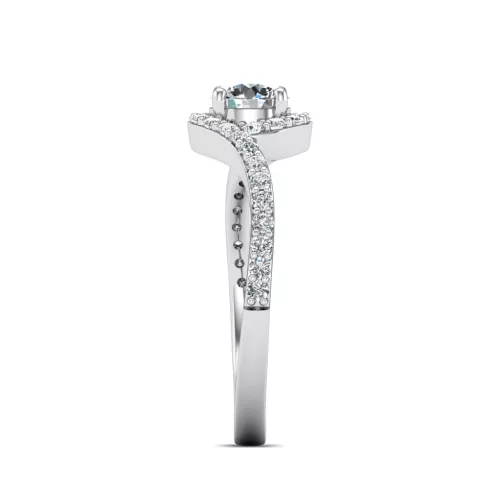 Ékszerpalota eljegyzési gyűrű 0,5ct G/VS gyémánttal BRK611 fehér arany