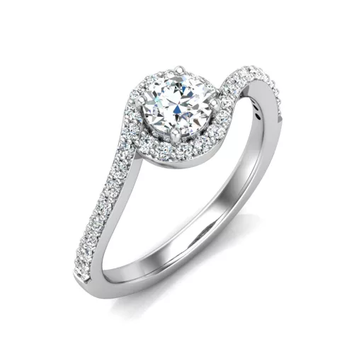Ékszerpalota eljegyzési gyűrű 0,5ct G/VS gyémánttal BRK611 platina
