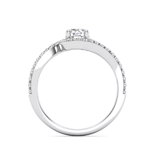 Ékszerpalota eljegyzési gyűrű 0,5ct H/SI gyémánttal BRK611 platina