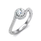 Ékszerpalota eljegyzési gyűrű 0,5ct gyémánttal BRK611 platina