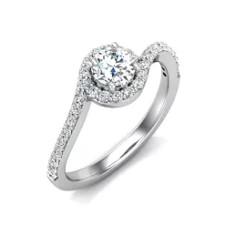   Ékszerpalota eljegyzési gyűrű 0,5ct gyémánttal BRK611 platina