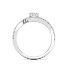 Ékszerpalota eljegyzési gyűrű 0,5ct gyémánttal BRK611 platina
