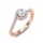 Ékszerpalota eljegyzési gyűrű 0,5ct G/VS gyémánttal BRK611 rozé arany