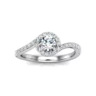 Ékszerpalota eljegyzési gyűrű 0,5ct H/SI gyémánttal BRK611 rozé arany