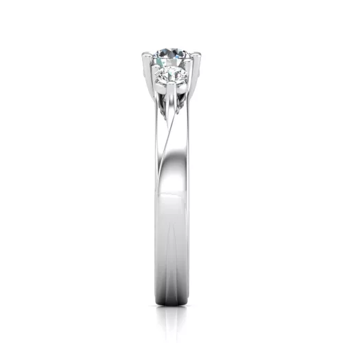 Ékszerpalota eljegyzési gyűrű 0,5ct G/VS gyémánttal BRK612 fehér arany