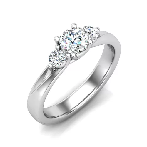 Ékszerpalota eljegyzési gyűrű 0,5ct G/VS gyémánttal BRK612 platina