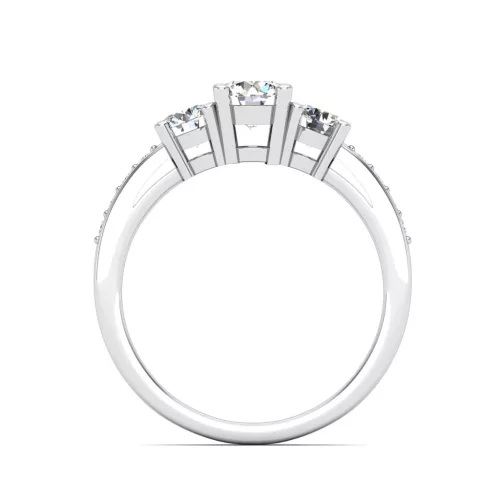 Ékszerpalota eljegyzési gyűrű 0,5ct G/VS gyémánttal BRK612 rozé arany