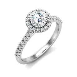   Ékszerpalota eljegyzési gyűrű 0,3ct gyémánttal BRK613 fehér arany
