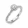 Ékszerpalota eljegyzési gyűrű 0,17ct gyémánttal BRK613 platina