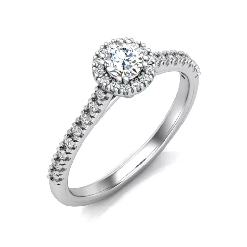 Ékszerpalota eljegyzési gyűrű 0,17ct gyémánttal BRK613 platina