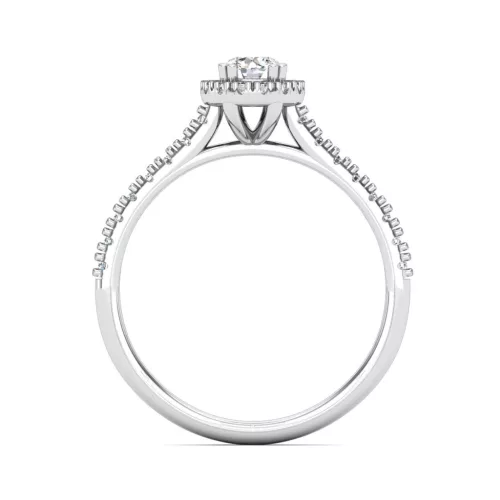 Ékszerpalota eljegyzési gyűrű 0,17ct gyémánttal BRK613 platina